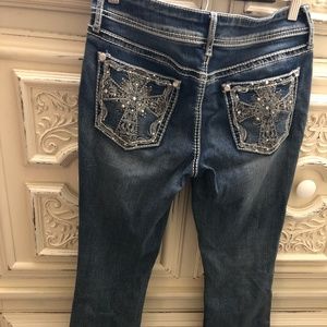 Rhinstone Detailed Jeans